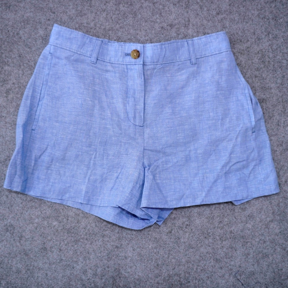 J. Crew Women's Size XS 100% Linen Shorts High Waist Resort Vacation Summer